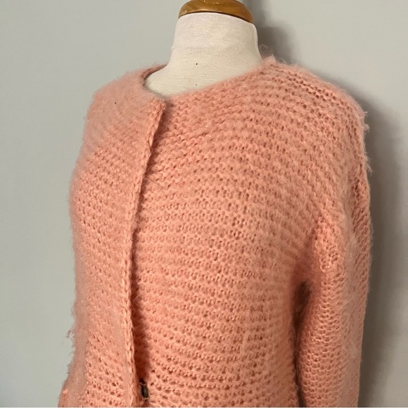 NWT NEW Solution Light Pink Fuzzy Cozy Comfy Coat Jacket One Size Easter Spring - Picture 3 of 8